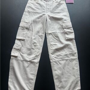 MOTHER Women's Cargo Jeans in Cream